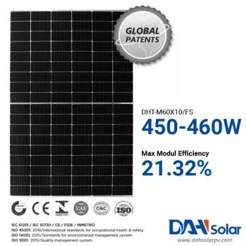 DHA Solar Solarmodul-Panel DHT-M60X10/FS 450-460W Full-Screen PV Modul - Monokristallin & Entspiegelt Full-Black kaufen - Bild