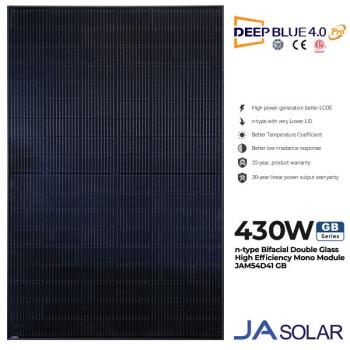 JA Solar 430w FB Bifacial Glas-Glas JAM54D41 Solarmodul kaufen - Bild