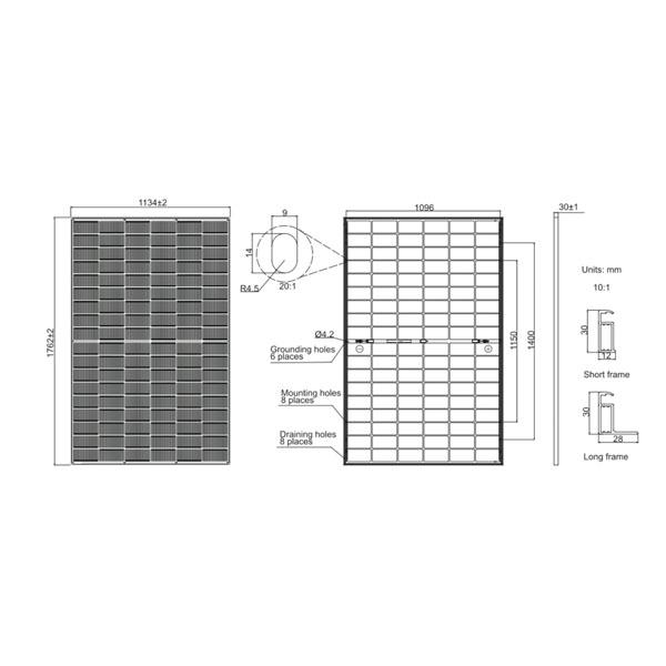 JA Solar 430w Bifazial Glas-Glas JAM54D41 GB-LB Details - Bild