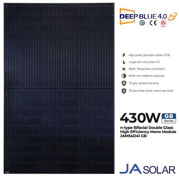 JA Solar 430w FB Bifacial Glas-Glas JAM54D41 Solarmodul kaufen - Bild